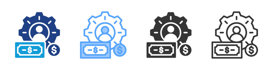 Poster - Manage Investment icon set multiple style collection