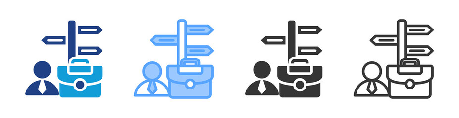 Poster - Portfolio Manager icon set multiple style collection