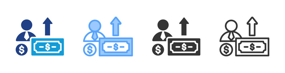 Poster - Investment Fund icon set multiple style collection