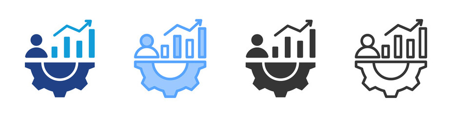Poster - Performance Attributes icon set multiple style collection