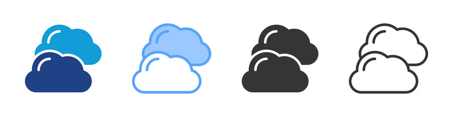 Poster - Abstract icon set multiple style collection