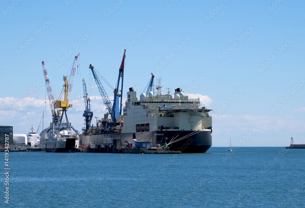 Genoa, Italy - march 2025: the vessel pipe layers Castorone of the ...