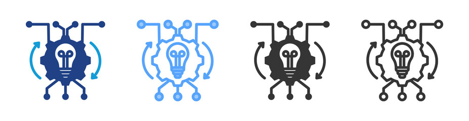 Aufkleber - Algorithms icon set multiple style collection