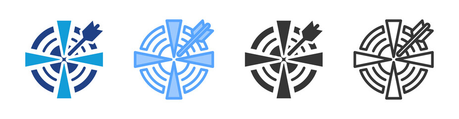 Poster - Accuracy icon set multiple style collection