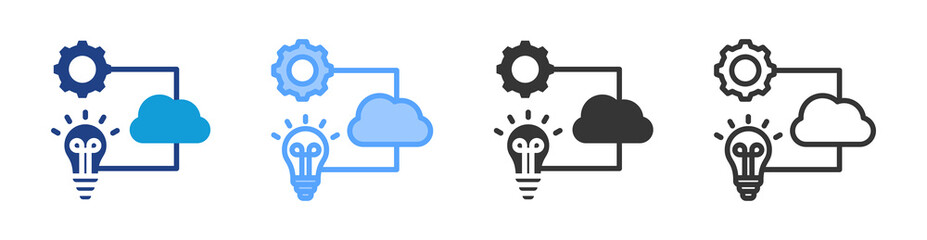 Aufkleber - Logic icon set multiple style collection