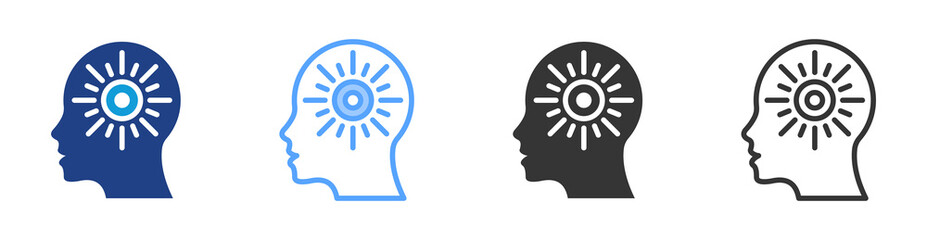 Poster - Optimism icon set multiple style collection