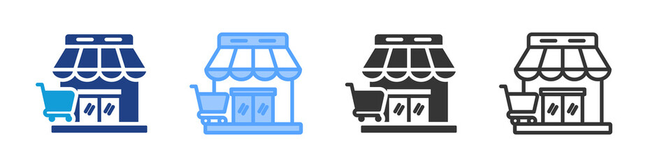 Poster - Retail icon set multiple style collection