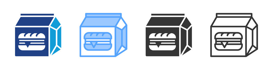 Poster - Bags icon set multiple style collection