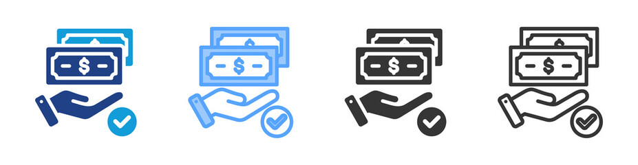 Poster - Fee icon set multiple style collection