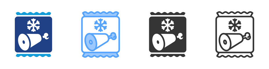 Poster - Frozen icon set multiple style collection