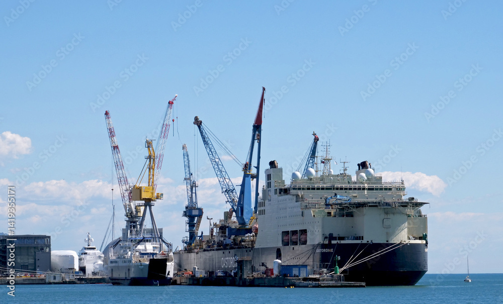Genoa, Italy - march 2025: the vessel pipe layers Castorone of the ...