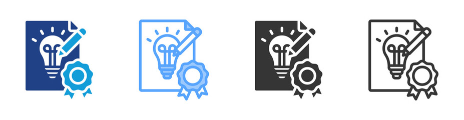 Poster - Design Patent icon set multiple style collection