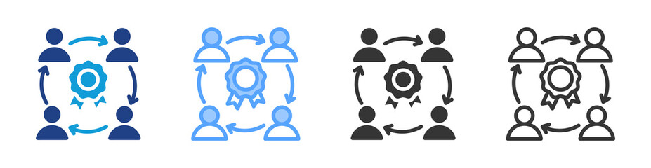 Poster - Collective Mark icon set multiple style collection
