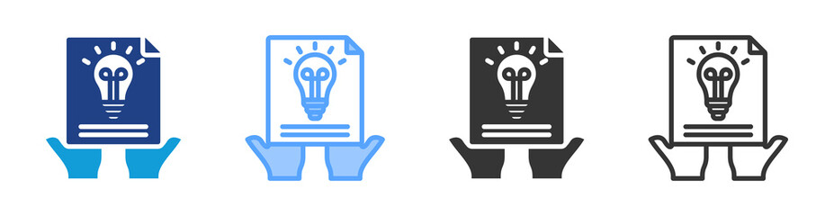 Poster - Patent Application icon set multiple style collection
