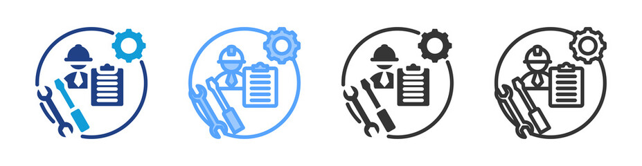 Aufkleber - Preventive Maintenance icon set multiple style collection