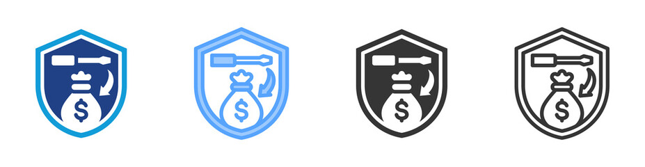 Aufkleber - Consequential Damage icon set multiple style collection