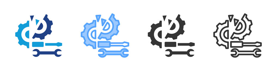Aufkleber - Breakdown Maintenance icon set multiple style collection
