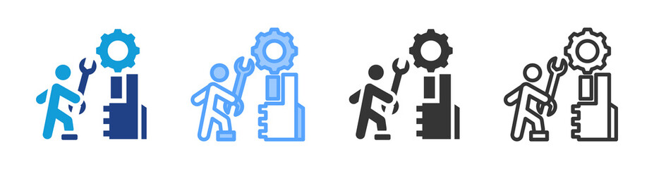 Aufkleber - Repairing icon set multiple style collection