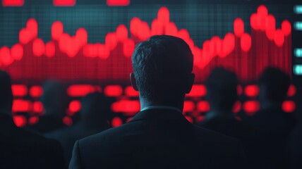 Poster - Stock market analysis financial district data visualization digital environment observer's viewpoint investment trends
