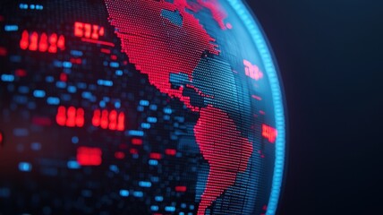 Poster - Analyzing global data trends digital world infographic technology close-up visualization insights
