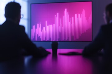 Poster - Business presentation on data analytics trends in a modern office setting with a focus on technology insights