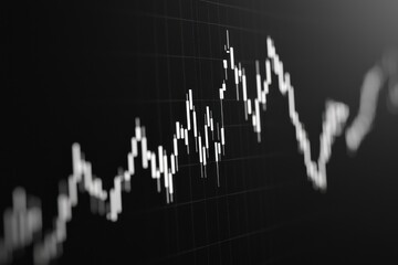 Poster - market trend analysis finance sector graph visualization digital environment close-up view investmen