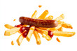 © Nam - a hot dog and french fries on a white background