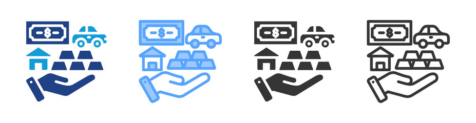 Poster - Assets icon set multiple style collection