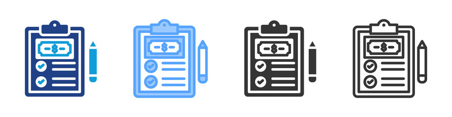Poster - Plan icon set multiple style collection