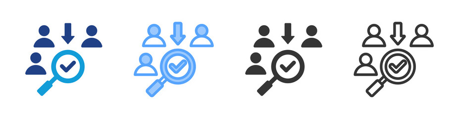 Aufkleber - Quality Requirement icon set multiple style collection