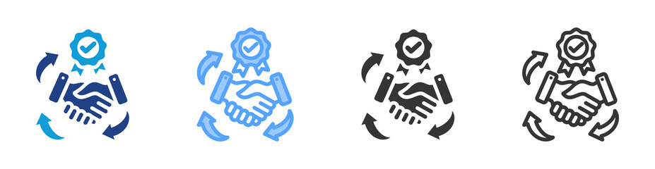 Poster - Integrity icon set multiple style collection