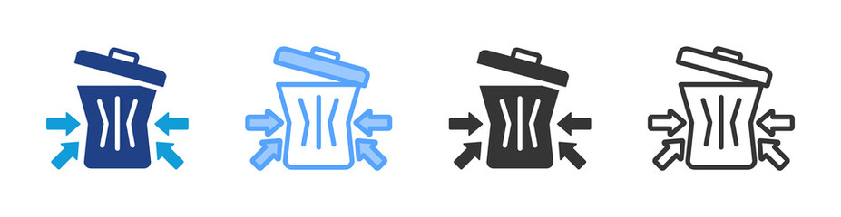 Aufkleber - Waste icon set multiple style collection