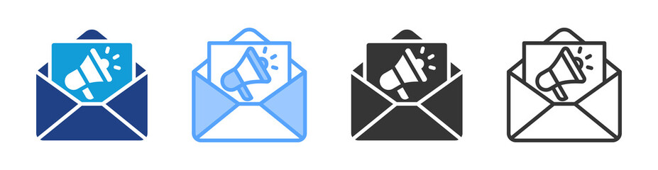 Poster - E-Marketing icon set multiple style collection