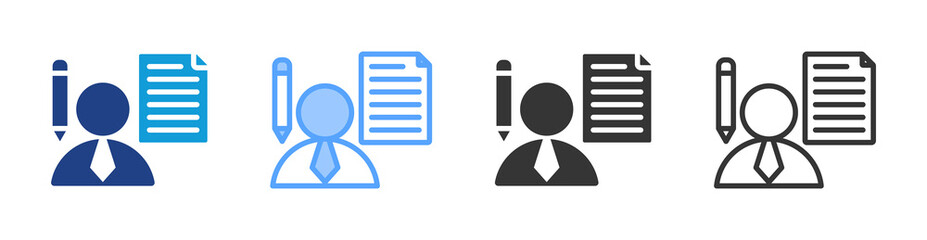 Aufkleber - Bloggers icon set multiple style collection