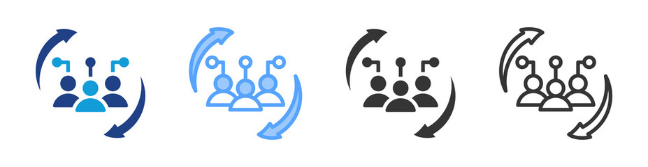Fototapete - Customers icon set multiple style collection