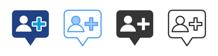 Poster - Followers icon set multiple style collection