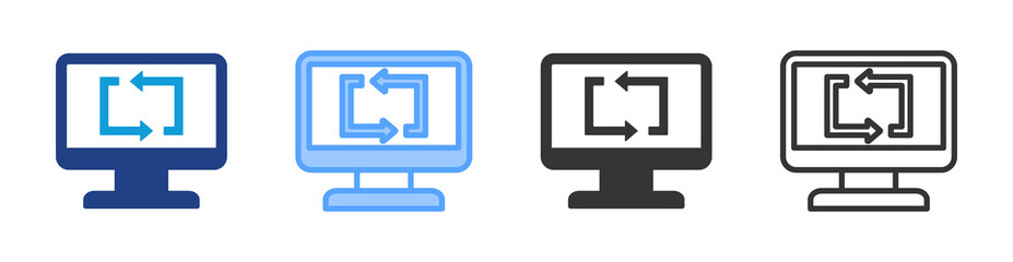Poster - Repost icon set multiple style collection