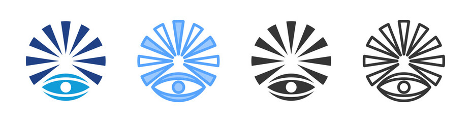 Poster - View Points icon set multiple style collection