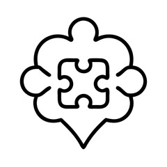 Poster - Puzzle piece solution concept icon vector illustration for problem solving and teamwork design