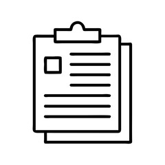 Poster - Clipboard document checklist icon vector illustration for business and project management tasks