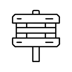 Poster - Download free wooden sign vector icon illustration template for graphic design projects online now