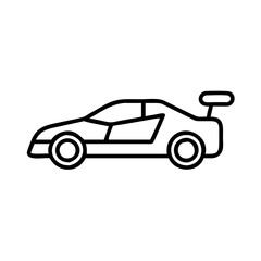 Poster - Vector outline illustration of a sporty car race car auto vehicle automobile transport design