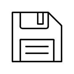 Fototapete - Floppy disk icon vector graphic illustration of computer storage media technology symbol design file