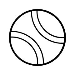 Poster - Tennis ball outline vector drawing for sports equipment and game design element illustration art