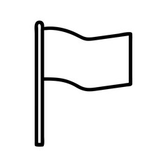 Poster - Flag icon vector illustration, simple outline flag symbol for web design and mobile apps usage