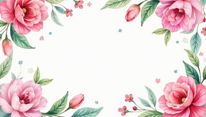 Wall Mural - Delicate watercolor floral pattern, perfect for spring promotions , event, celebration, pretty