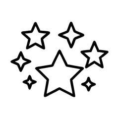 Poster - Star outline vector illustration, celestial stars drawing, star shape graphic, star symbol icon