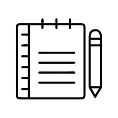 Poster - Notepad and pencil icon vector illustration for writing notes and creative ideas concept design