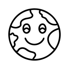 Poster - Download cute earth globe vector icon illustration for geography and world designs today now free