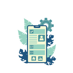 Illustration of Mobile App Development Concept